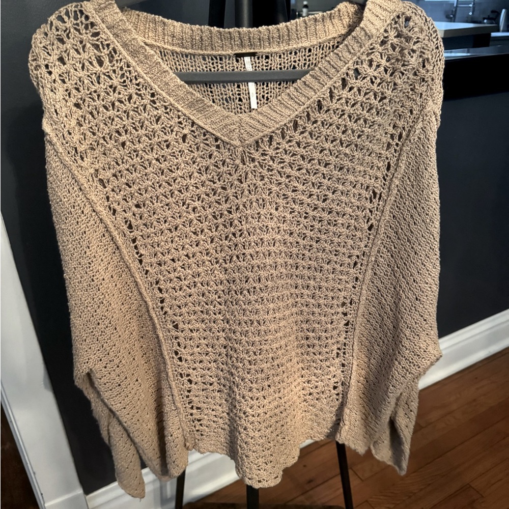 Free People open knit pullover sweater S